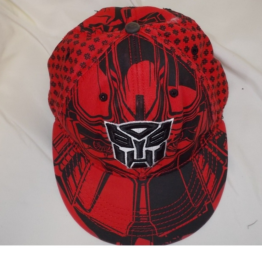 Transformers Autobots Optimus Prime Red Black Graphic Baseball Cap Kids Hat